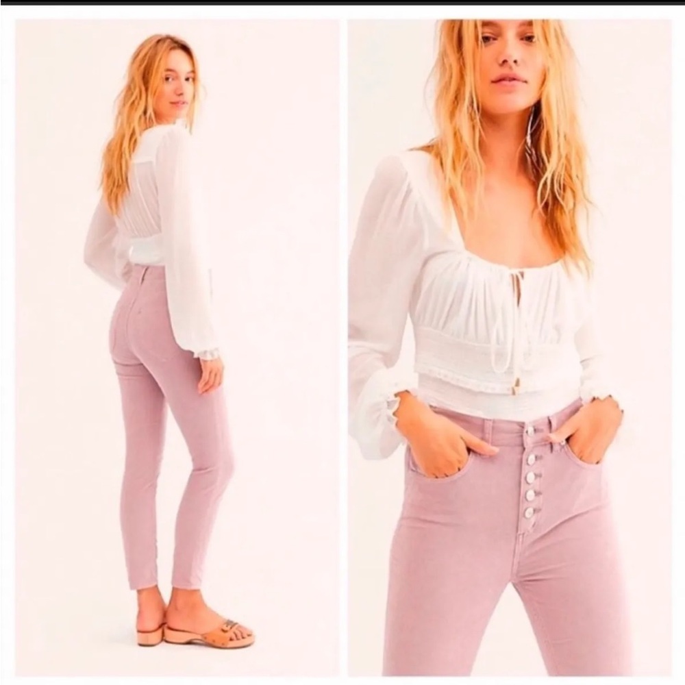 Free People Corduroy Jeans 
Light pink